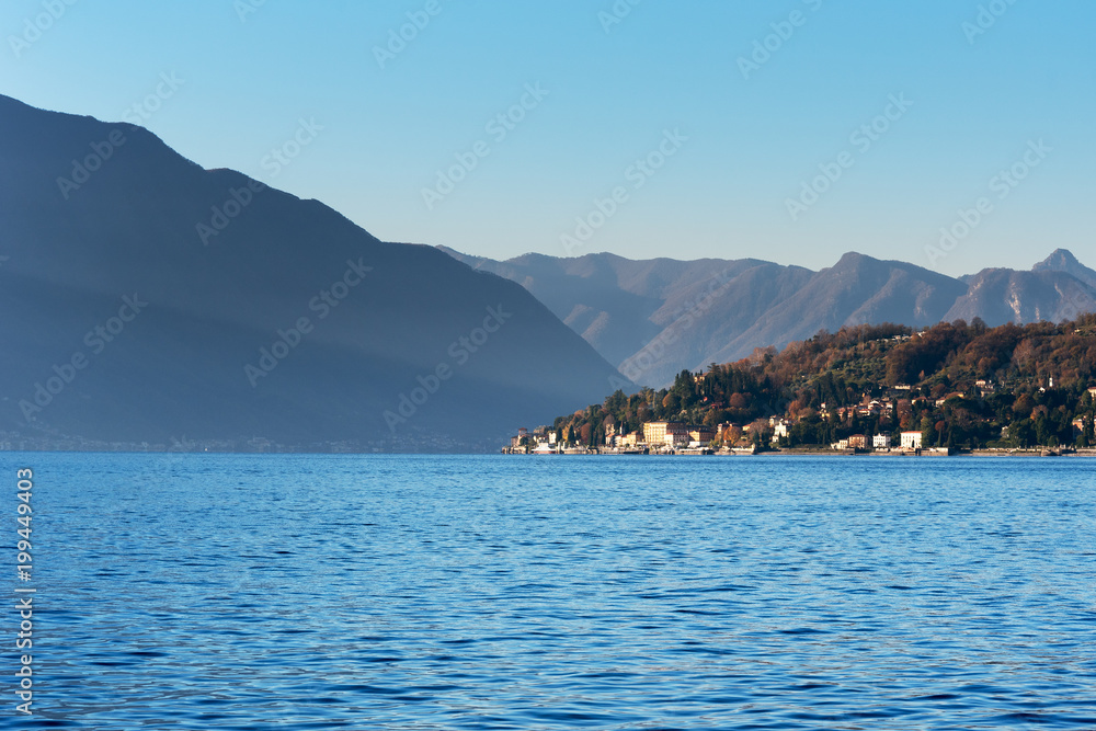 Morning on Como lake, Lombardy, Italy.