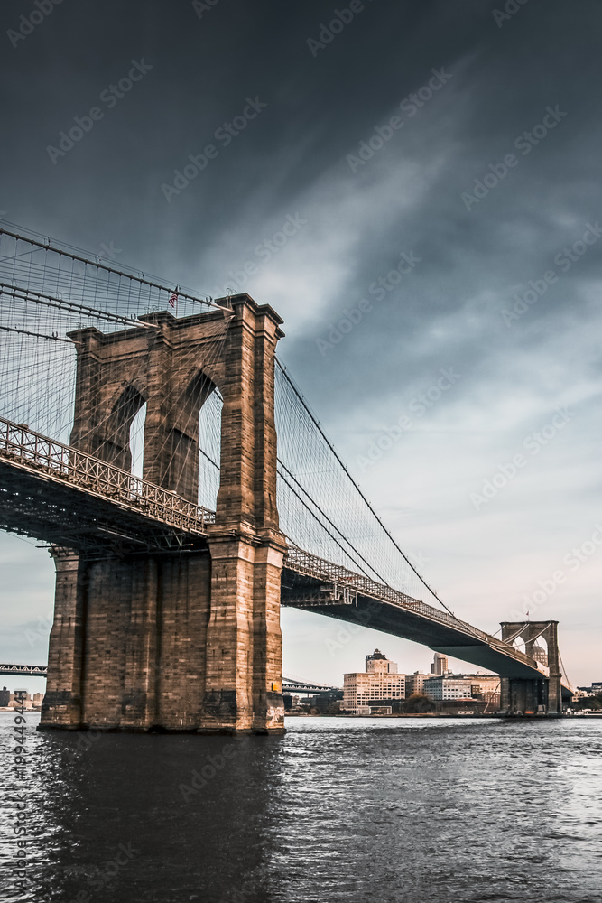 Brooklyn Bridge during Bad Storm Weather