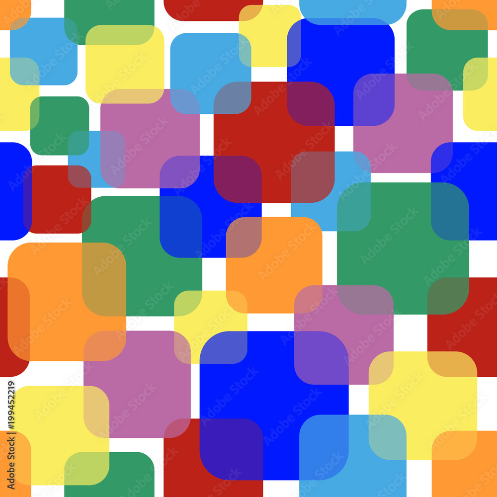 Seamless Vector Pattern of Overlap and Transparent Squares. Seamless Vector Pattern of Overlap and Transparent Squares.