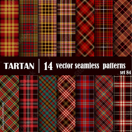 Set Tartan Seamless Pattern