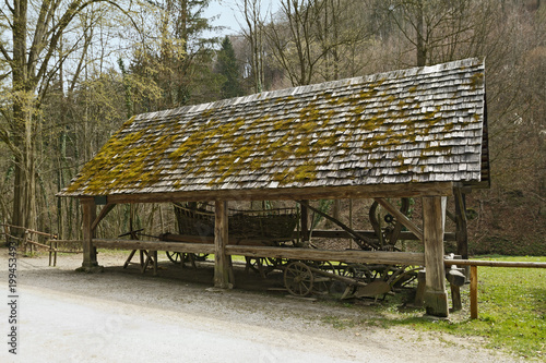 Austrian Open-Air museum Stuebing near Graz: Cart shed, Semriach (Styria) photo