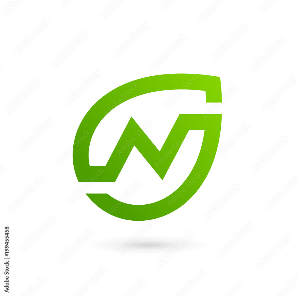Letter N eco leaves logo icon design template elements Letter N eco leaves logo icon design template elements