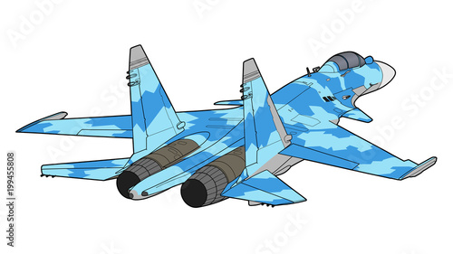 Modern Russian jet fighter aircraft.