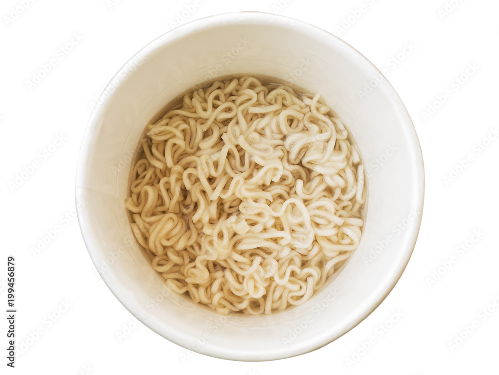 a noodle cup top side on white background a noodle cup top side on white background