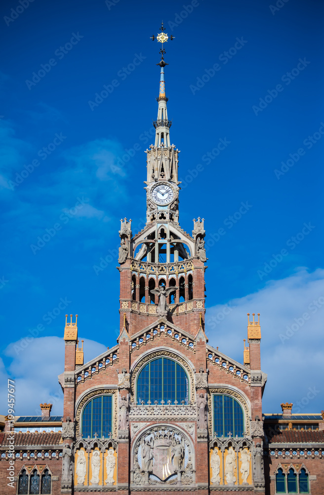 Fototapeta premium Hospital of the Holy Cross and Saint Paul, (Hospital de la Santa Creu i de Sant Pau), Barcelona, Catalonia, Spain, UNESCO World Heritage Site