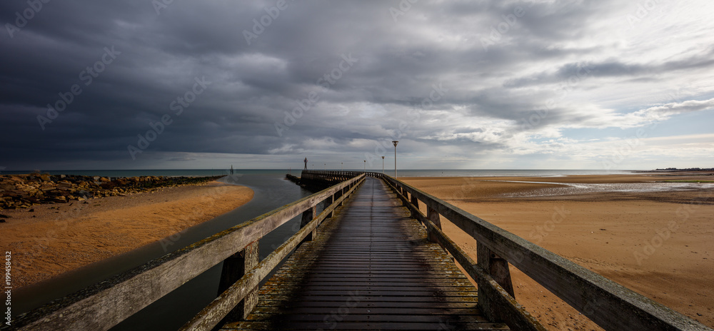 Jetty on Juno Beach, Courseulles sur mer Normandy France