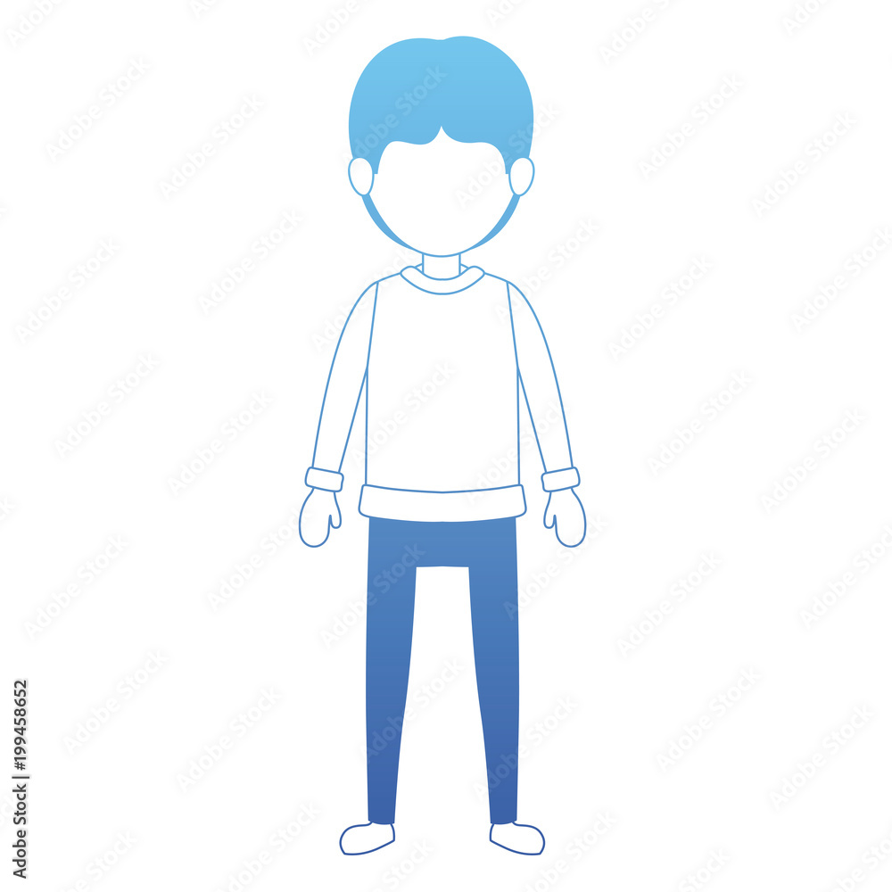 young man with winter clothes young man with winter clothes