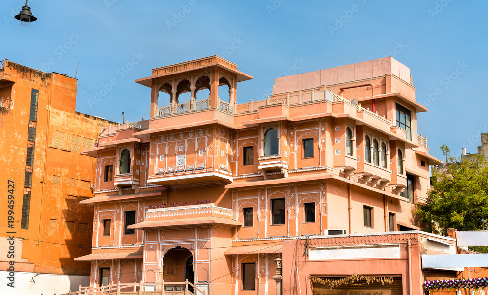 Buildings in Jaipur Pink City. India