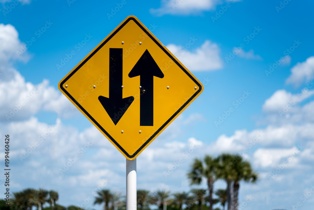 Two Way Directional Arrows Sign Two Way Directional Arrows Sign