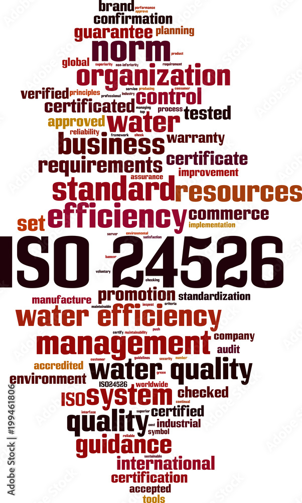 Obraz premium ISO 24526 word cloud