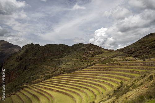 Agricultural terraces in Pisac, Peru
