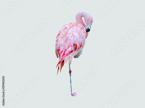Polygonal Flamingo © Lea