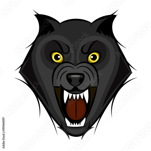 Wallpaper Mural wolf growls vector Torontodigital.ca