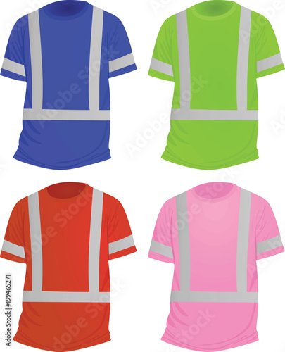 Reflective t shirts. vector  illustration