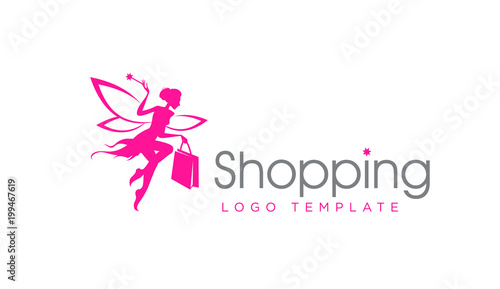Shopping fairy logo template