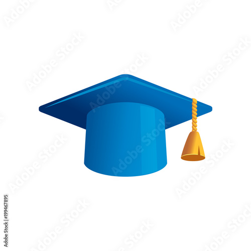 Graduation cap academic hat mortarboard illustration.