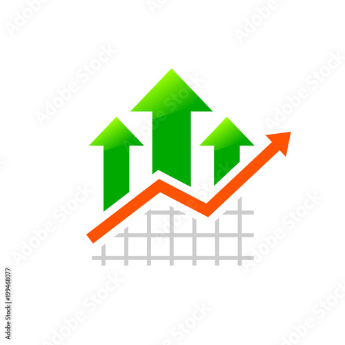 Bar graph diagram stock illustration.