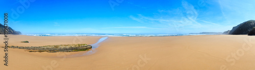 Summer sandy beach panorama (Portugal). © wildman