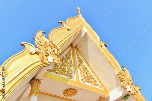 Traditional Buddhist Architecture of Thai Temple photo