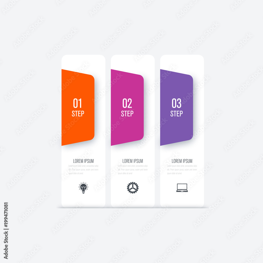 Vector illustration infographics 3 options Vector illustration infographics 3 options