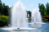 fountain on the lake