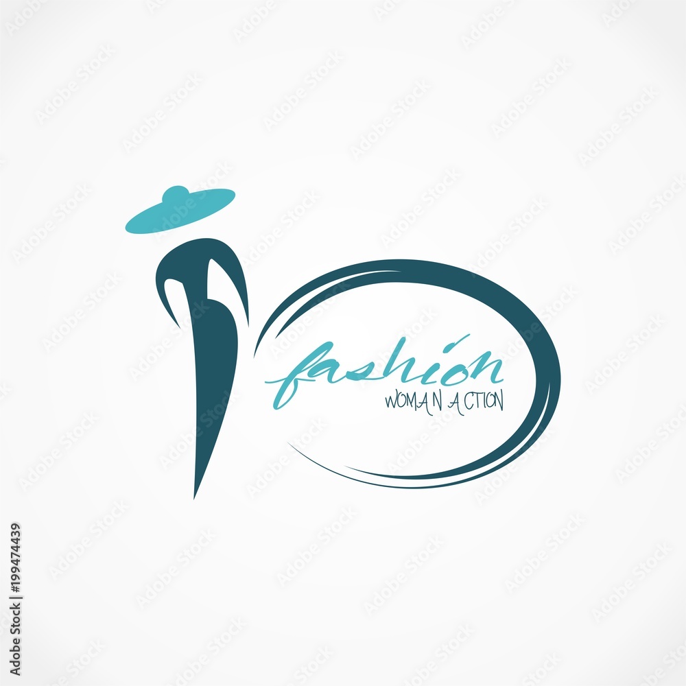 Abstract Woman Fashion Logo Stock Vector Adobe Stock