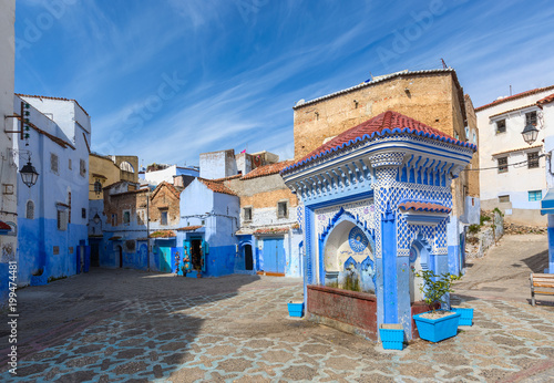 Public fountain in medina of Chefchaouen © Kokhanchikov