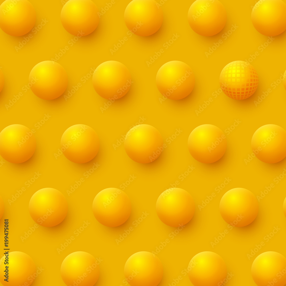 Abstract spheres background. 3d yellow balls. Vector illustration. Abstract spheres background. 3d yellow balls. Vector illustration.