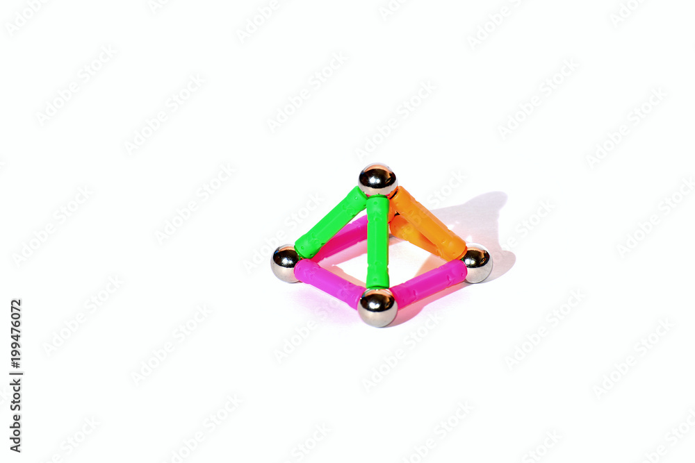 Pyramid and triangle from the designer on an isolated background.