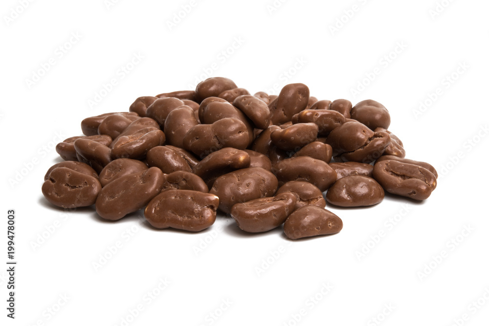nuts in chocolate isolated nuts in chocolate isolated