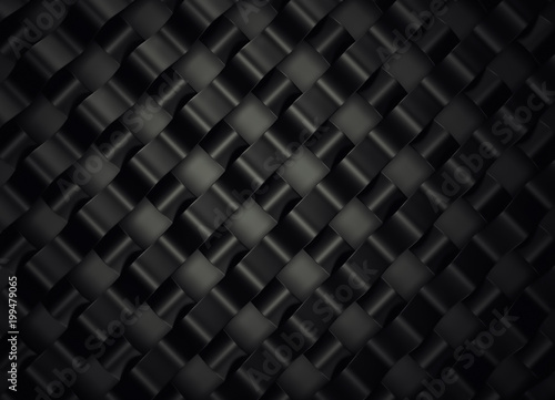 Abstract black geometrical background. 3D render