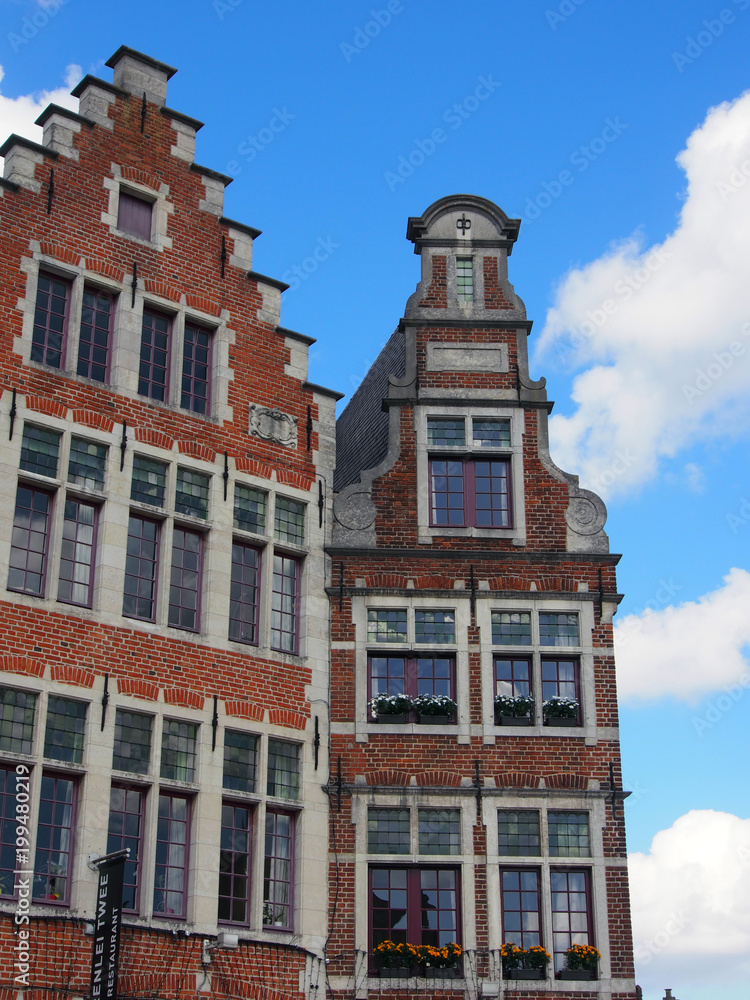 Fototapeta premium Gent: Häuser in der historischen Altstadt
