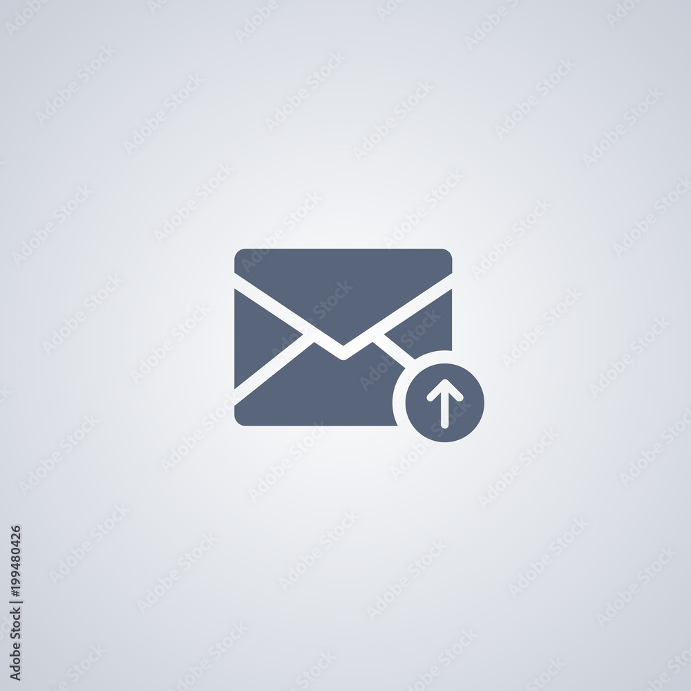 Mail up icon, upwards mail icon Mail up icon, upwards mail icon