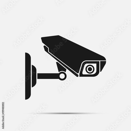 Cctv camera isolated on white background.vector illustration
