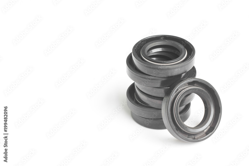 Oil Seal chemical resistance for Industrial on white background. Oil Seal chemical resistance for Industrial on white background.