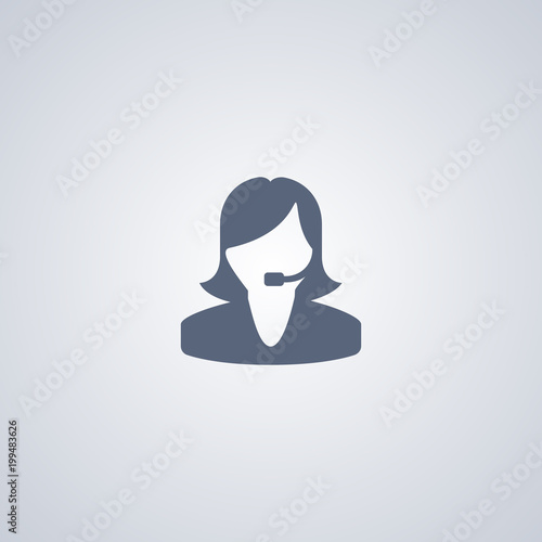 Girl operator icon