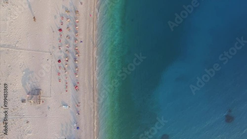 Arial view of beach in Albania photo