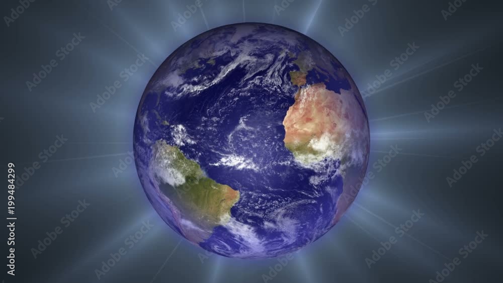 The Planet Earth rotates with light effects (Loop). The Planet Earth rotates with light effects (Loop).