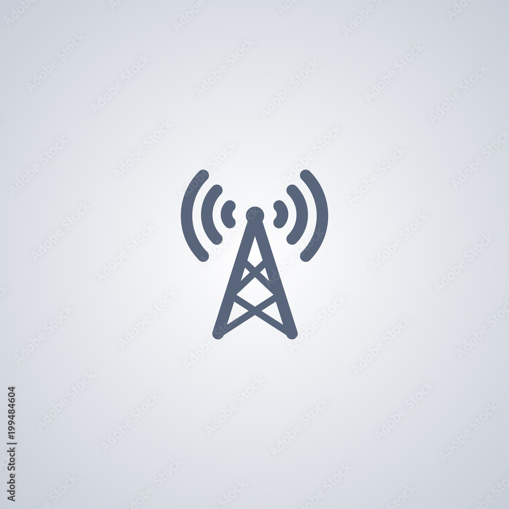 Communications tower icon, antenna icon Communications tower icon, antenna icon
