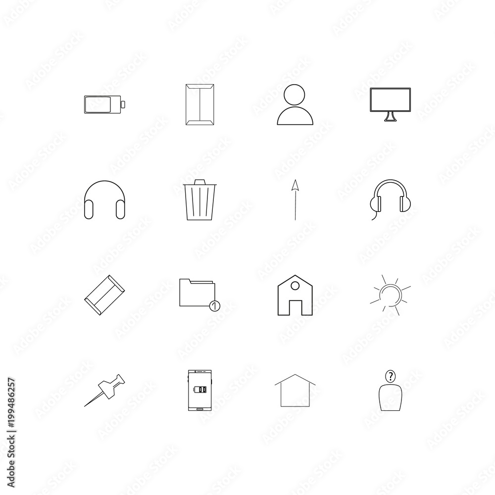 User Interface simple linear icons set. Outlined vector icons User Interface simple linear icons set. Outlined vector icons