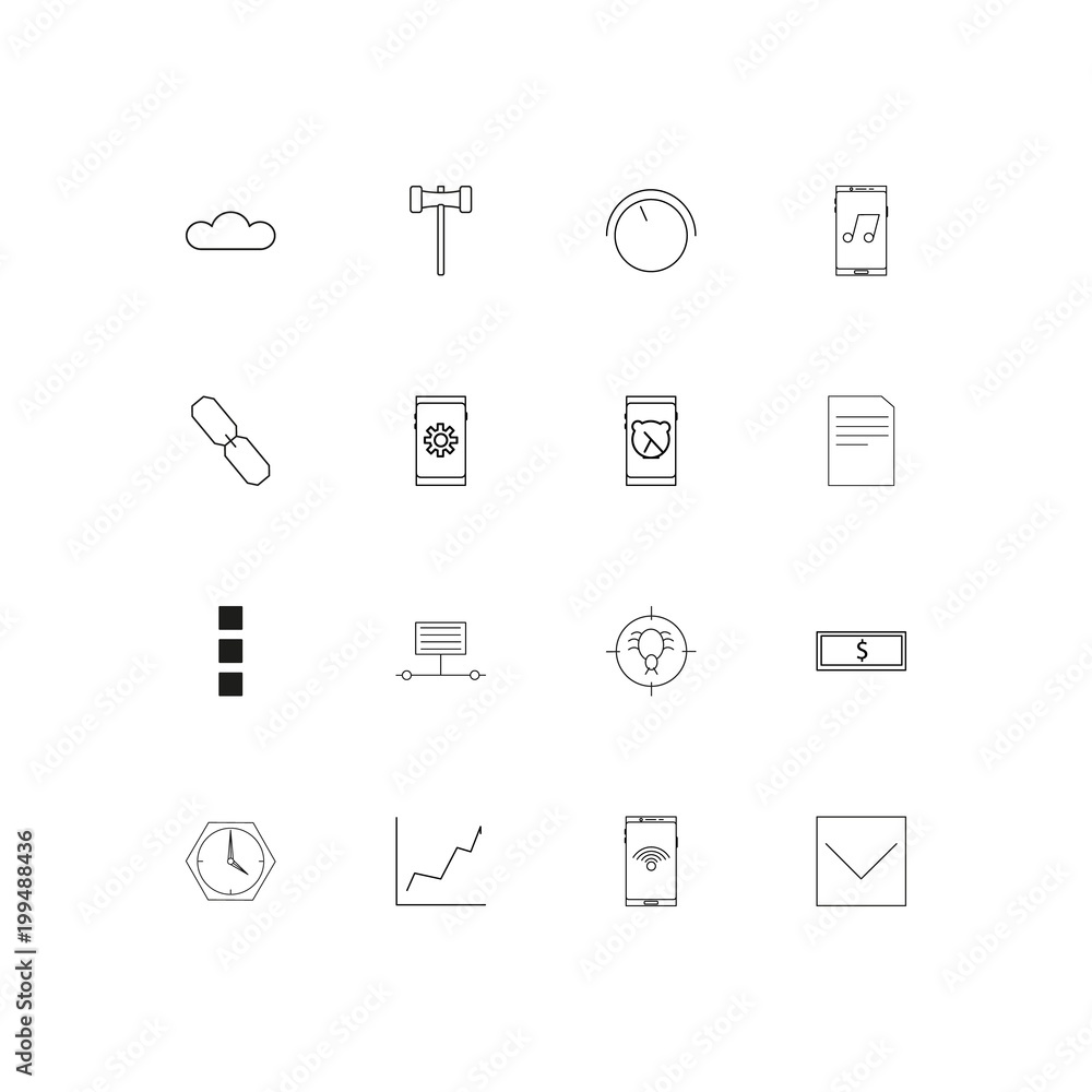 Internet Of Things simple linear icons set. Outlined vector icons Internet Of Things simple linear icons set. Outlined vector icons