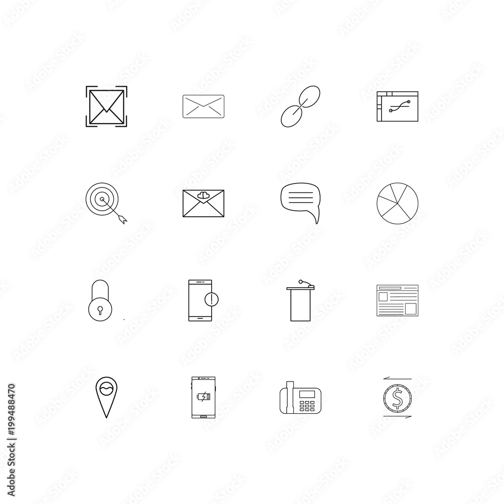 Internet Of Things simple linear icons set. Outlined vector icons Internet Of Things simple linear icons set. Outlined vector icons