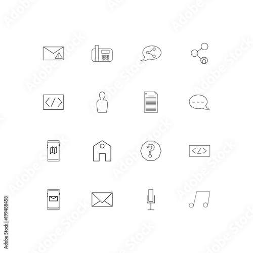 Internet Of Things simple linear icons set. Outlined vector icons © Birgul