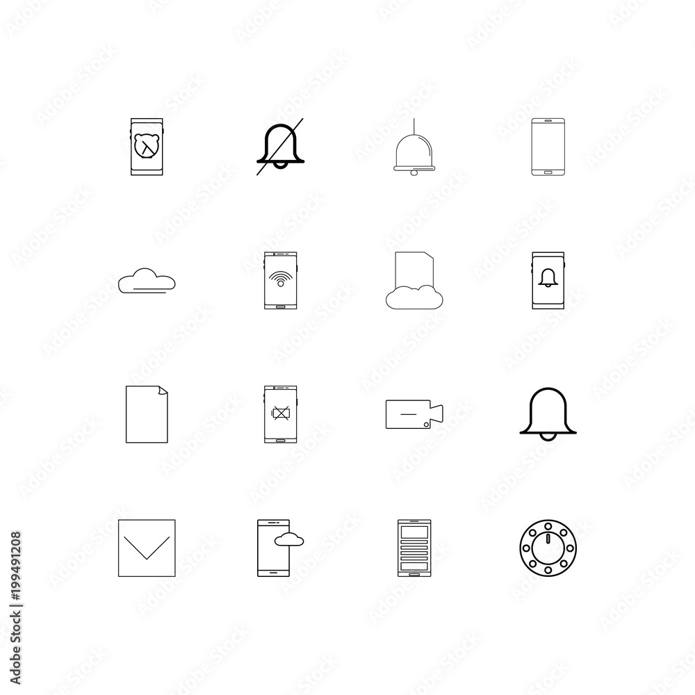 Music simple linear icons set. Outlined vector icons Music simple linear icons set. Outlined vector icons