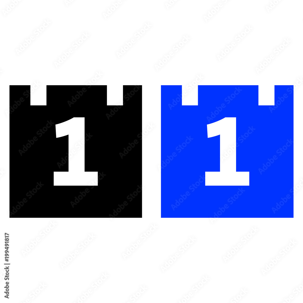 Obraz premium Calendar icon. First number