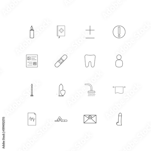 Healthcare And Medical simple linear icons set. Outlined vector icons