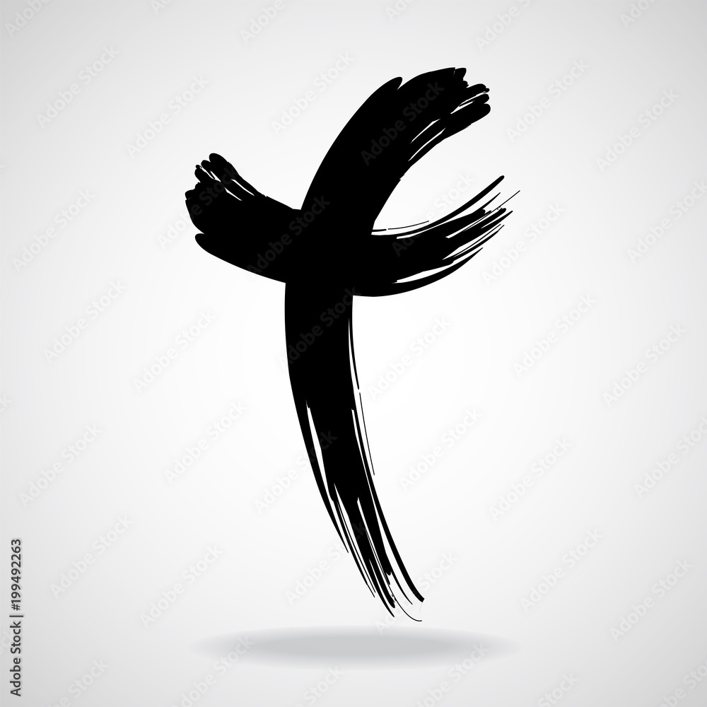 Hand drawn cross, grunge cross, christian symbol Hand drawn cross, grunge cross, christian symbol