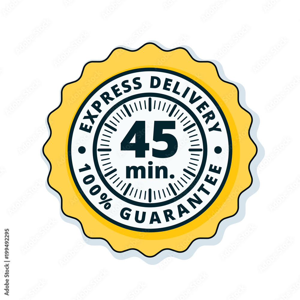 45 minutes Express Delivery illustration 45 minutes Express Delivery illustration