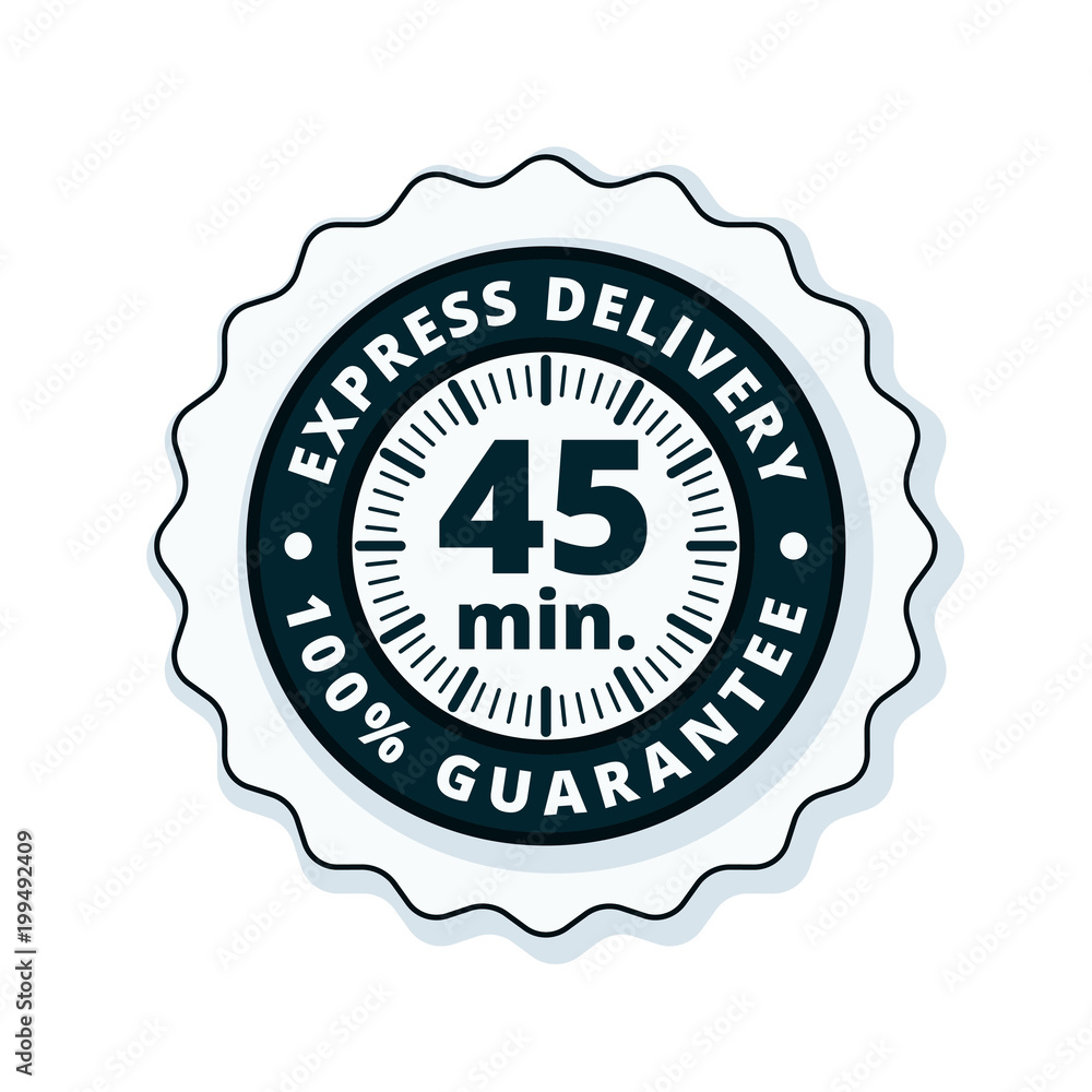 45 minutes Express Delivery illustration 45 minutes Express Delivery illustration