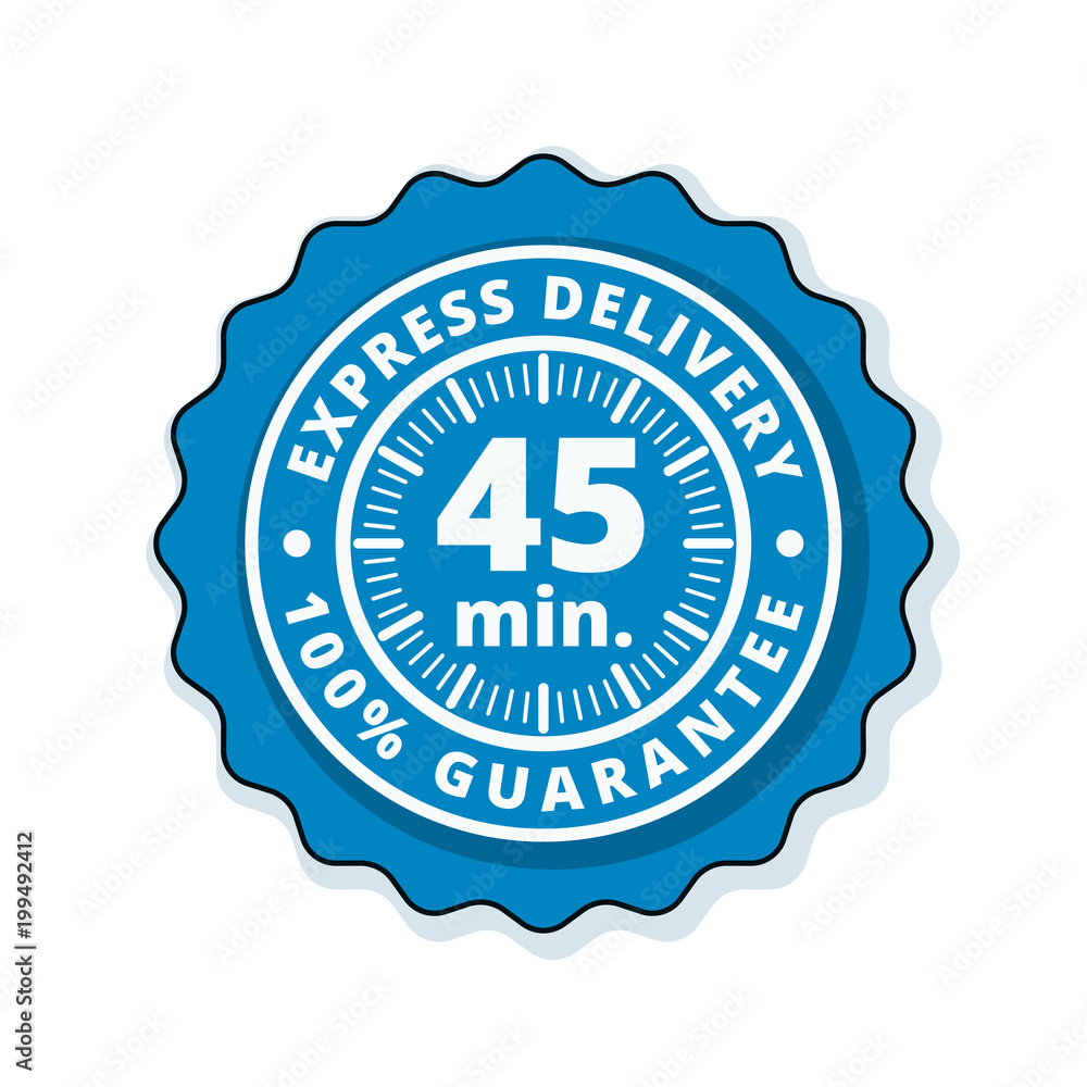 45 minutes Express Delivery illustration 45 minutes Express Delivery illustration